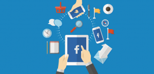 Tablet con el logo de Facebook.