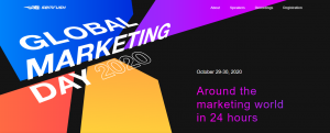 Global marketing day banner.