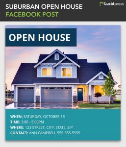 A open house banner.